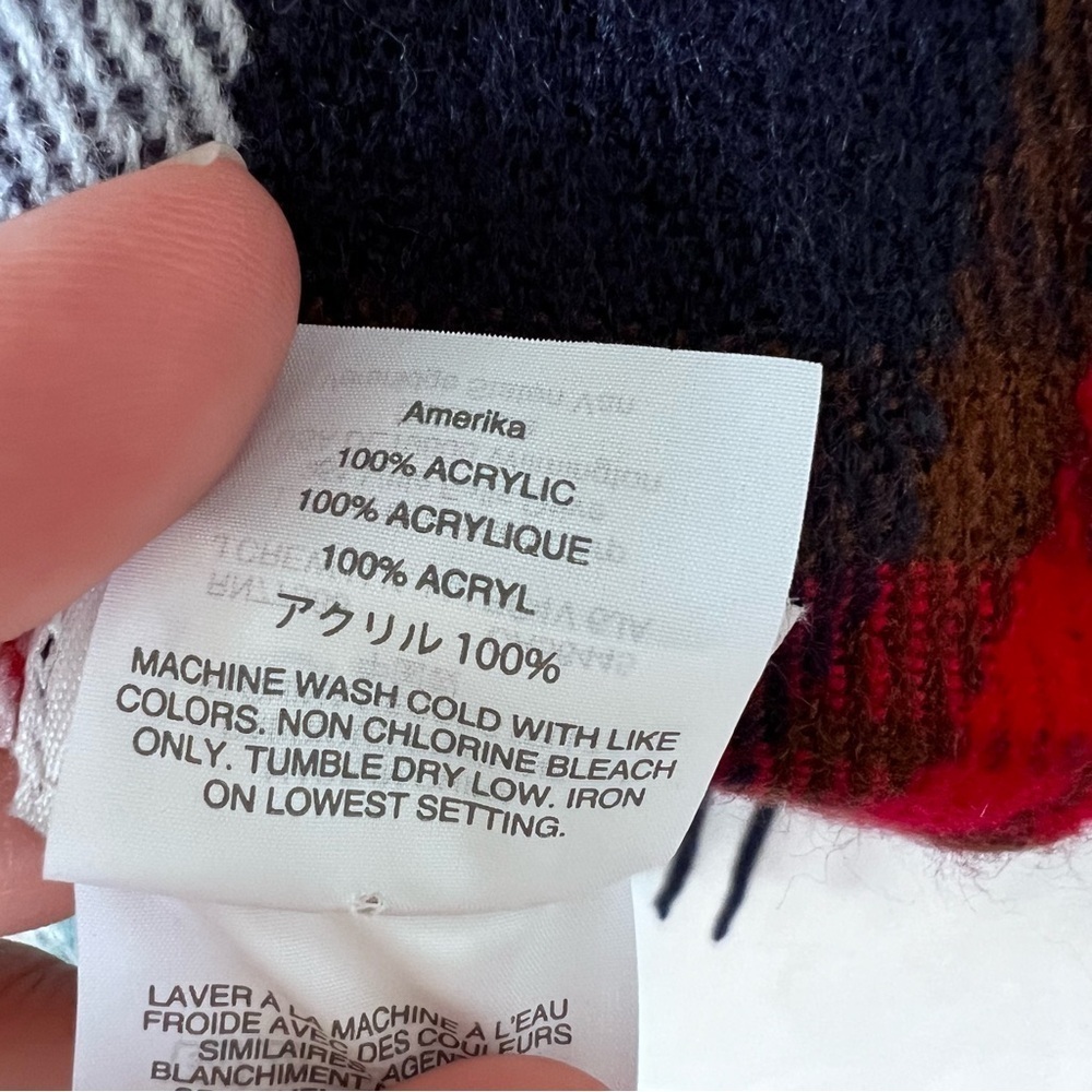EUC J Crew Cabincore Juniper White Plaid Scarf - Picture 15 of 15